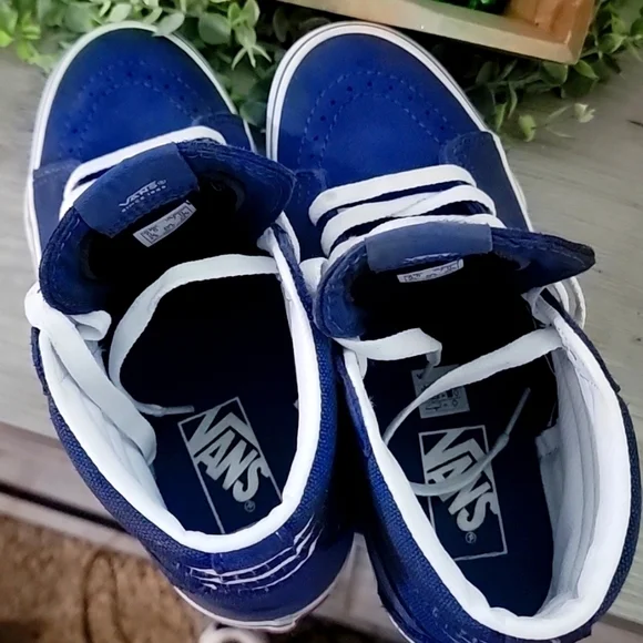 VANS Men's Sk8-Hi Sport Stripes Suede / Canvas High Top Sneaker - Picture 5 of 8